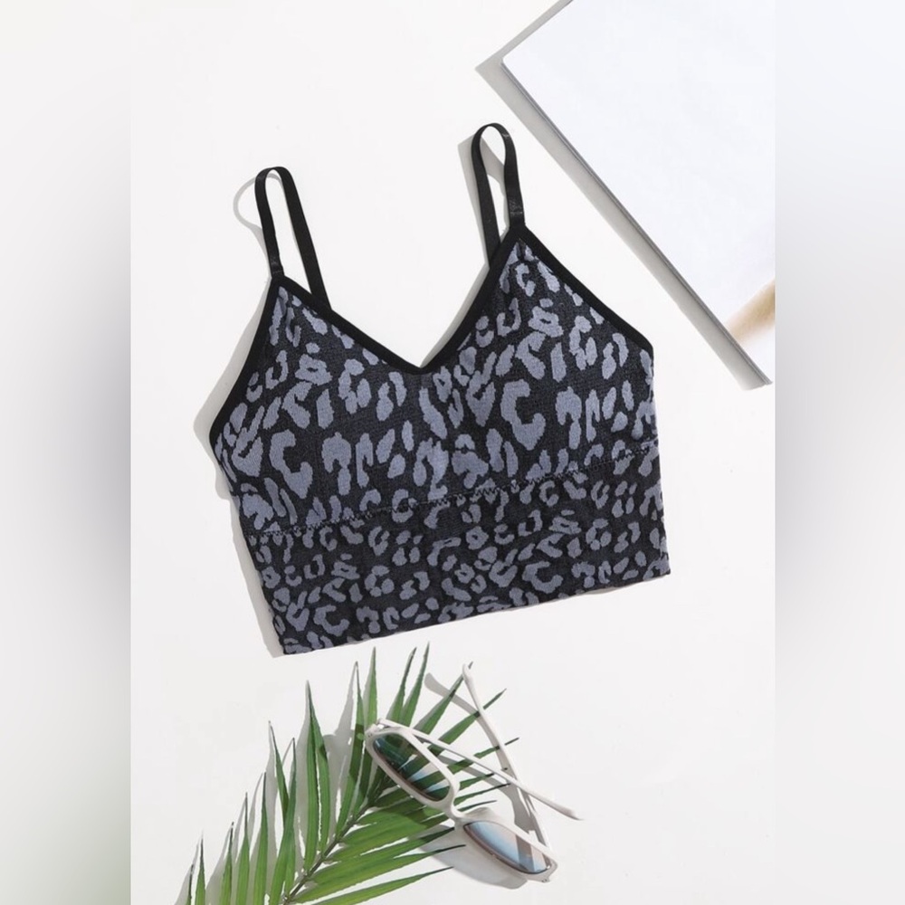 SHEIN Sport Studio Leopard Print Sports Bra